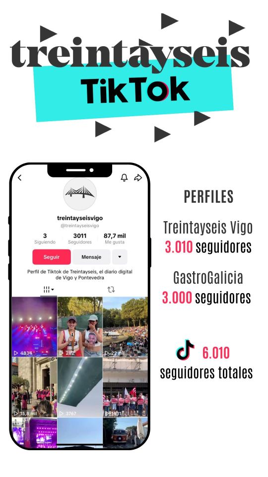 Seguidores en TikTok de Treintayseis