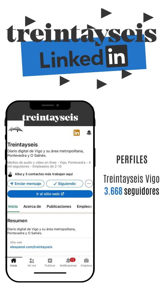 Seguidores en LinkedIn de Treintayseis