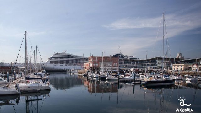 Cruceros atracados en el puerto de A Coruña