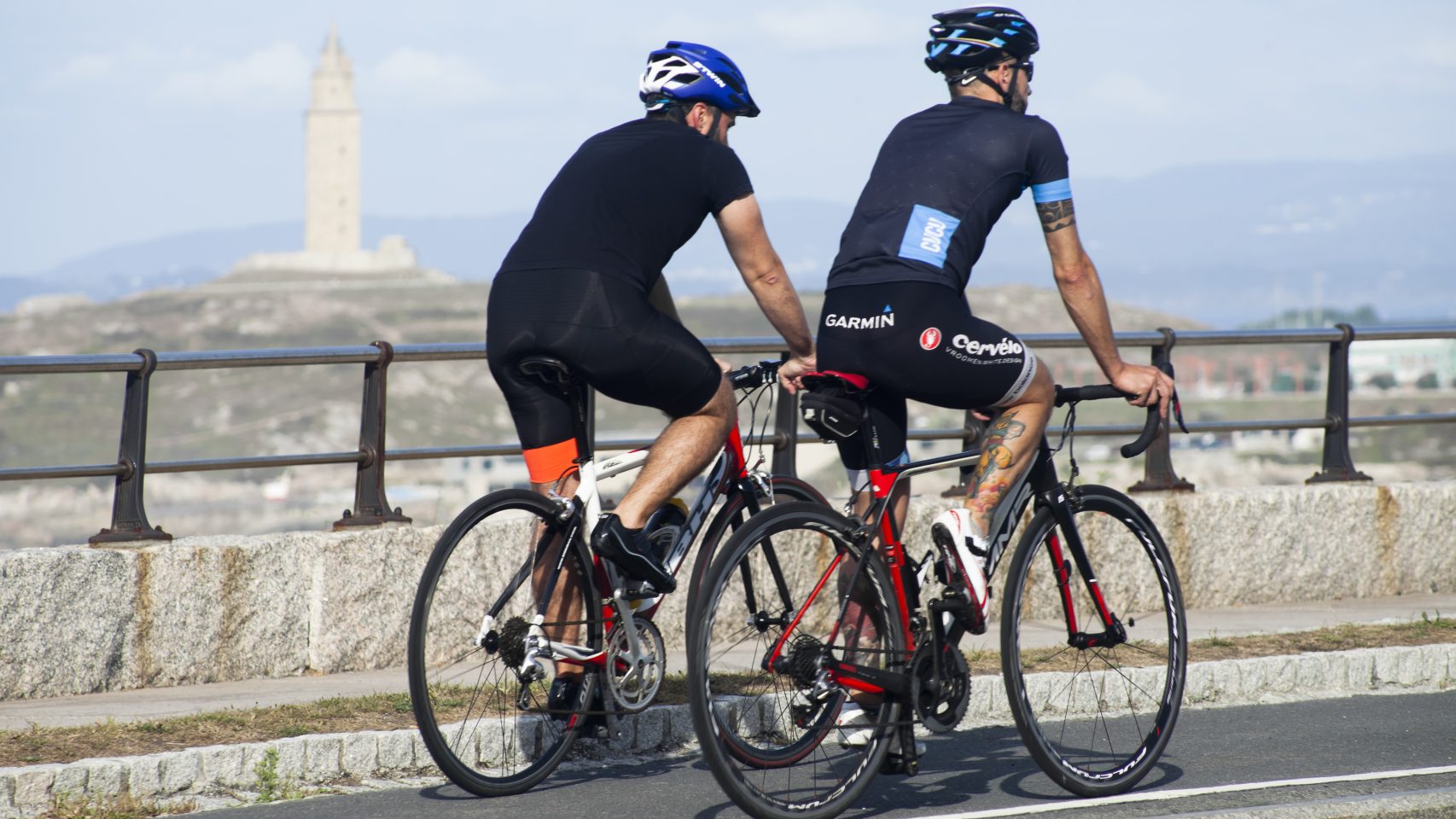 Ciclistas en A Coruña