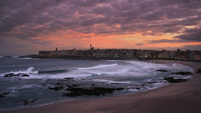 Puesta de sol en A Coruña