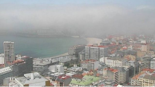 Vista de la niebla desde la webcam de la CRTVG
