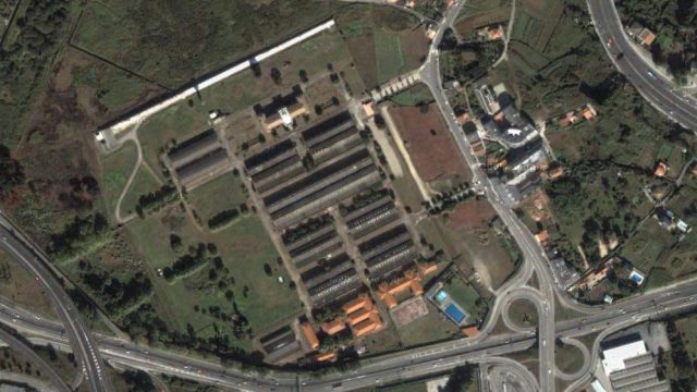 Vista aérea de la fábrica de armas de A Coruña