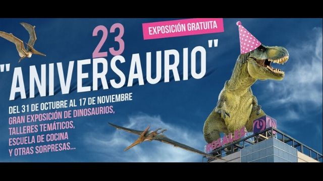 Exposición de dinosaurios en el Centro Comercial Los Rosales