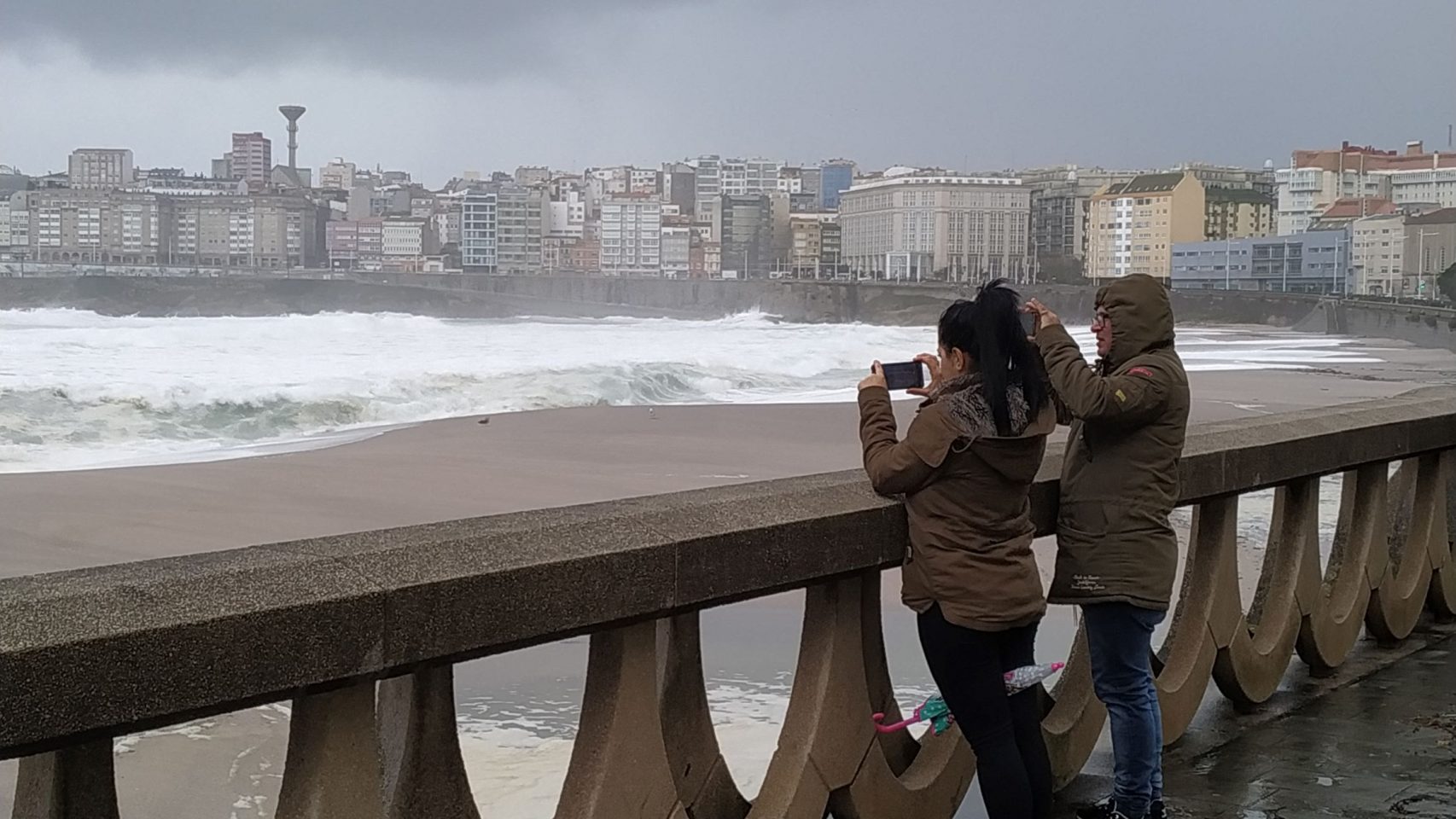 Día de temporal en A Coruña