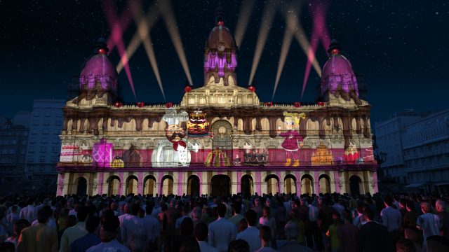 Imagen del Vídeo Mapping que se proyectará en María Pita