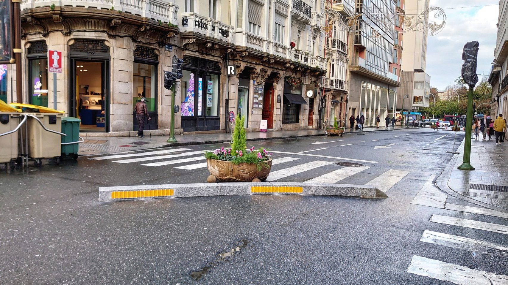 Calle Compostela peatonalizada.