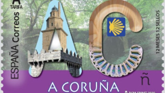 Sello dedicado a la provincia de A Coruña