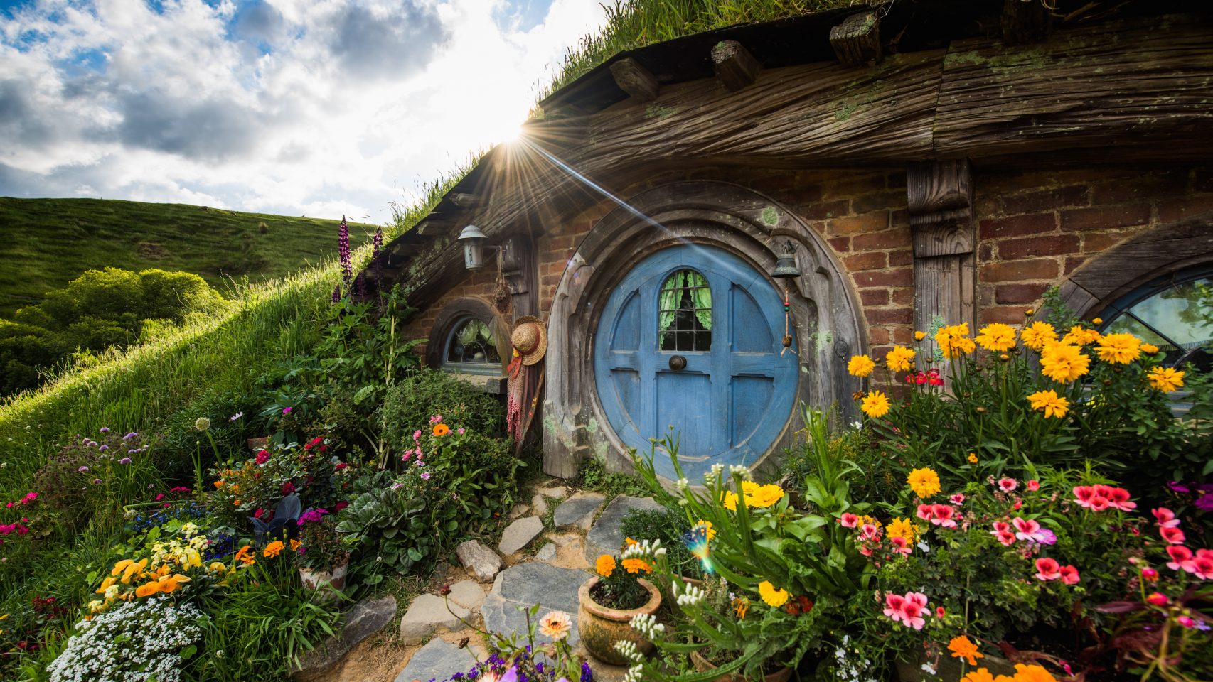 Recreación de una casa Hobbit en la película de El Señor de los Anillos