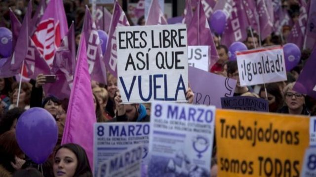 Imagen de una manifestación de mujeres