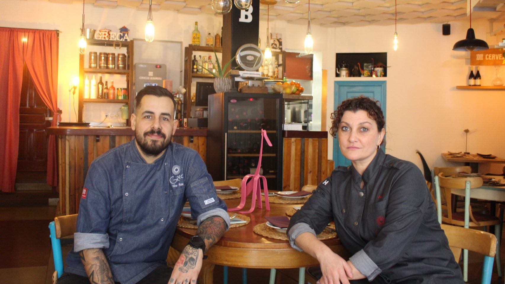 Víctor y Alma, propietarios de Greca Bar.
