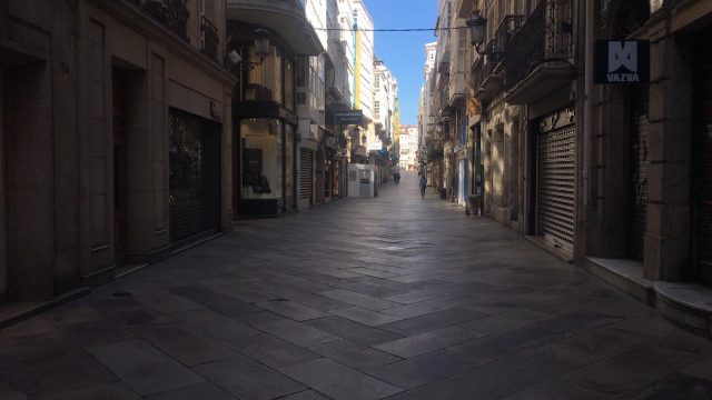 La calle Real completamente vacía hoy