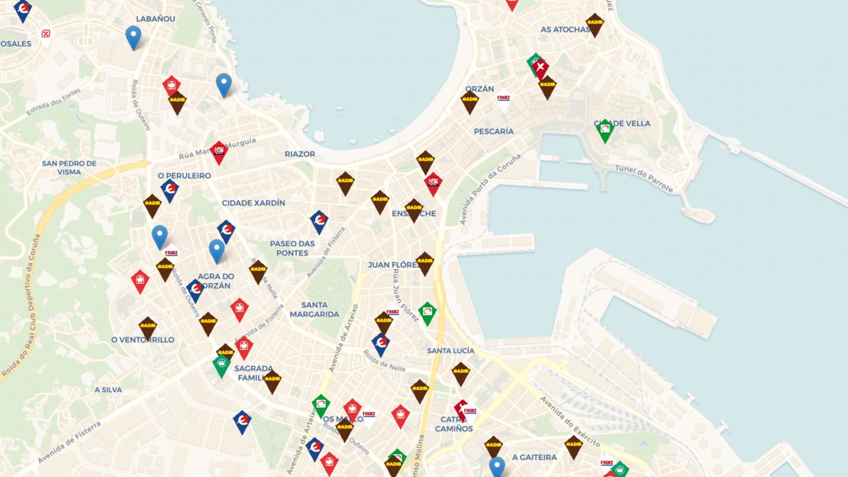 Mapa de supermercados en la web 