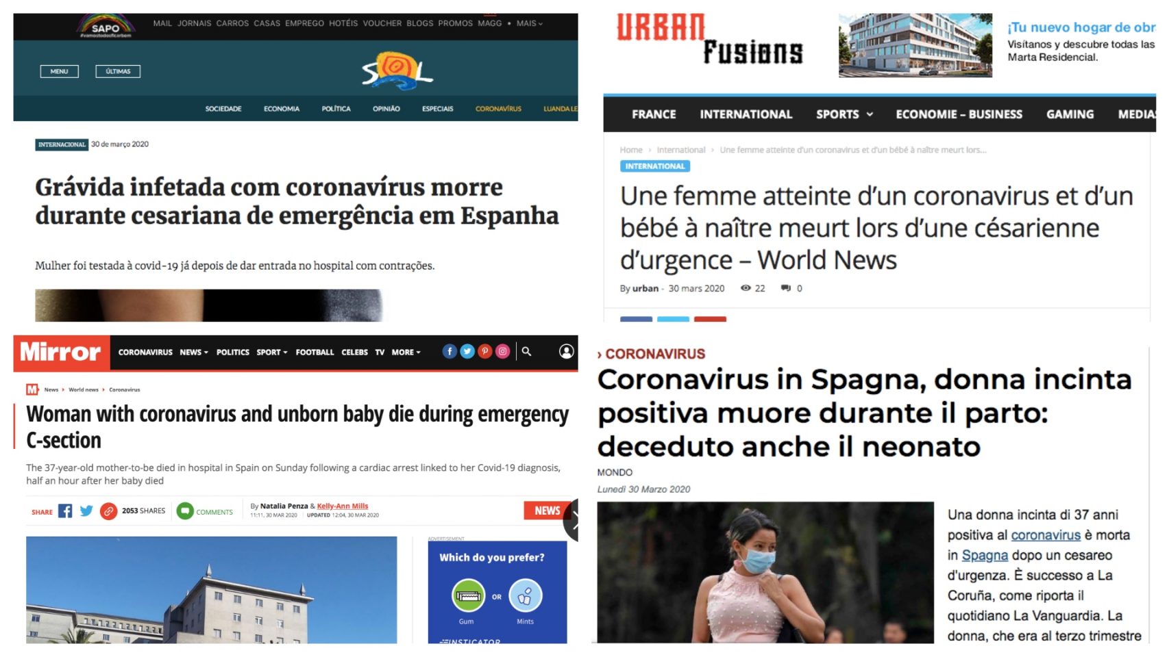 Imagen collage de algunos de los medios internacionales que se han hecho eco de la noticia