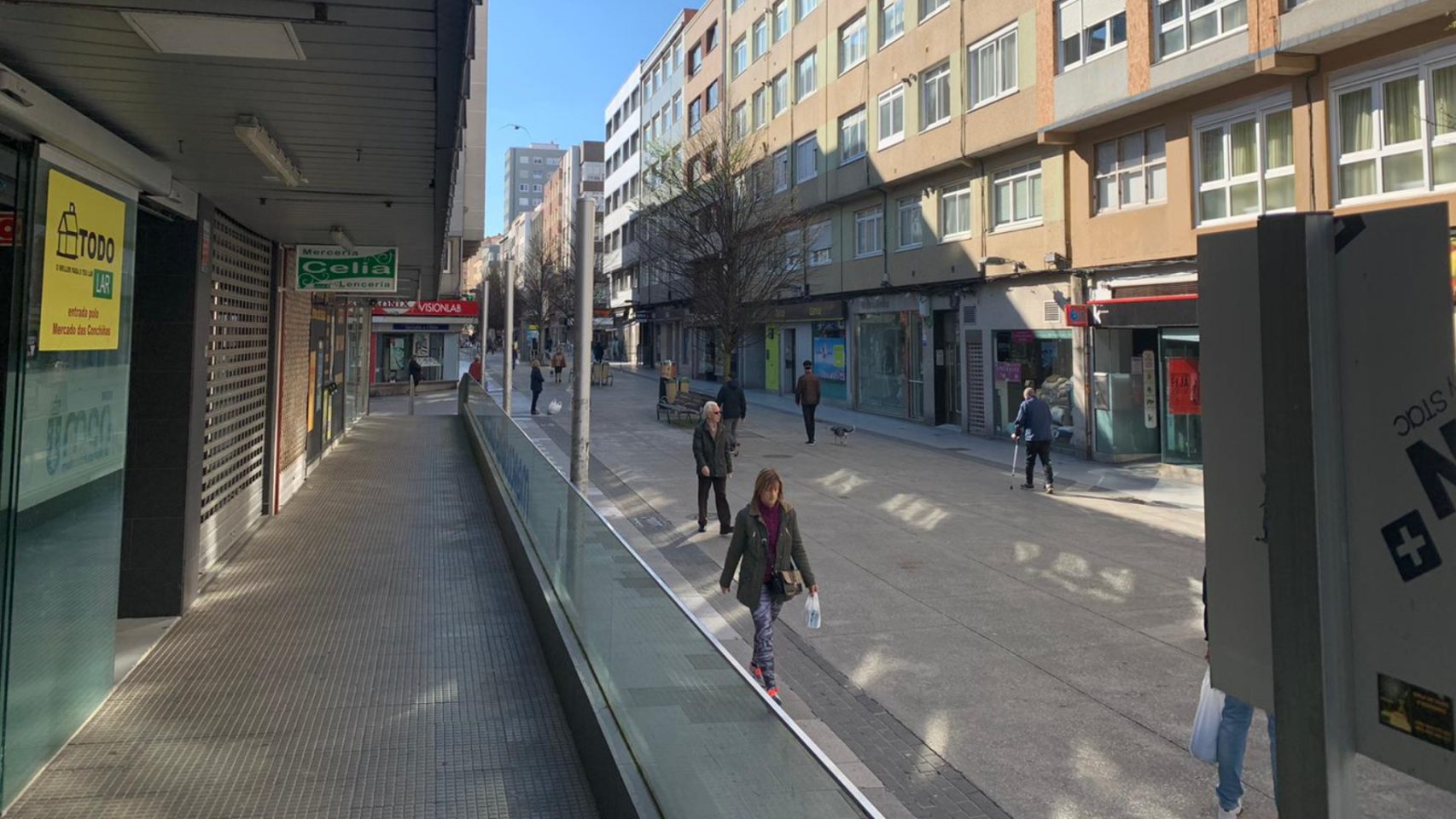 La calle Barcelona, esta mañana.