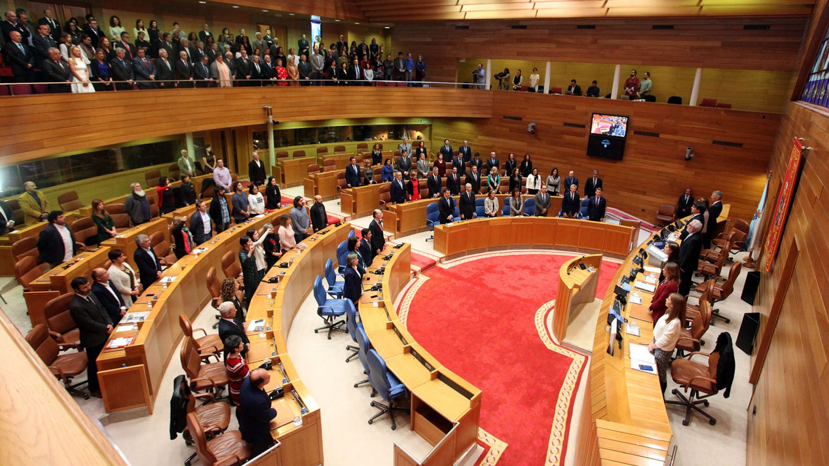Imagen de una sesión en el Parlamento de Galicia