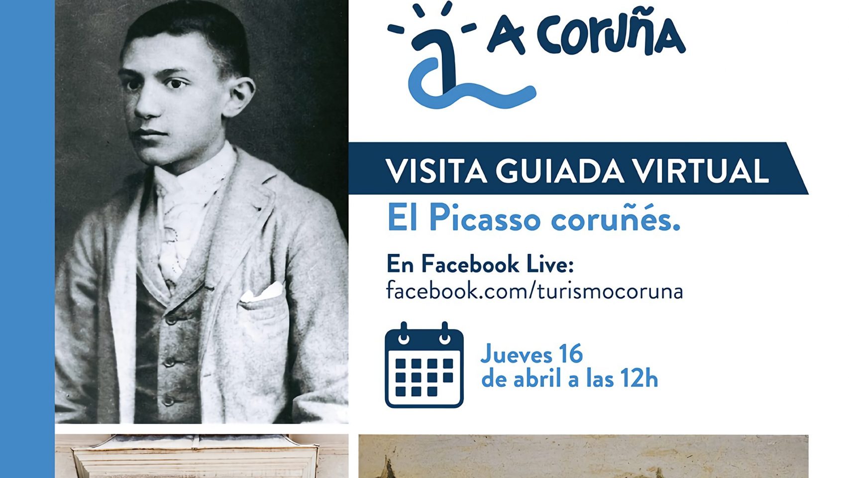 Visita virtual por el paso de Picasso en A Coruña.