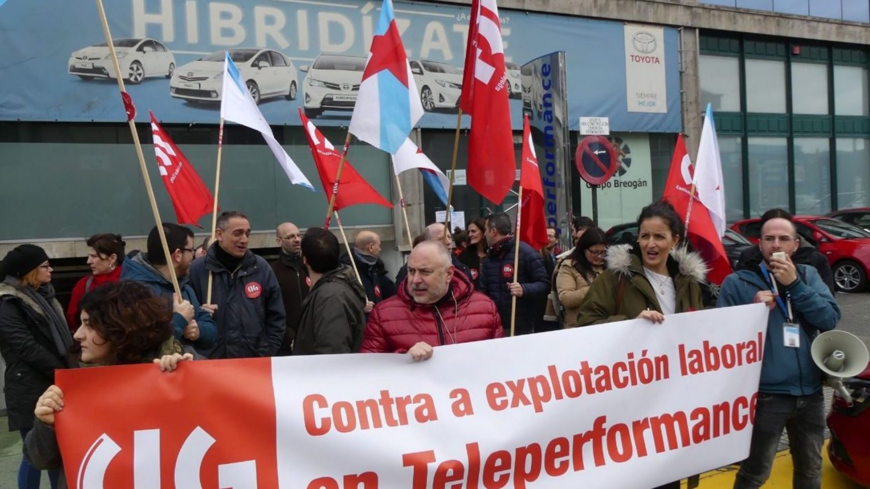Protestas de los trabajadores de Teleperformance, en una imagen de archivo.
