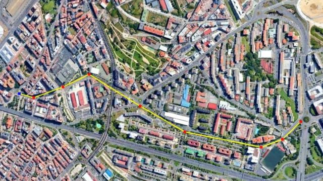 Plano de la senda peatonal que unirá Cuatro Caminos Y Matogrande