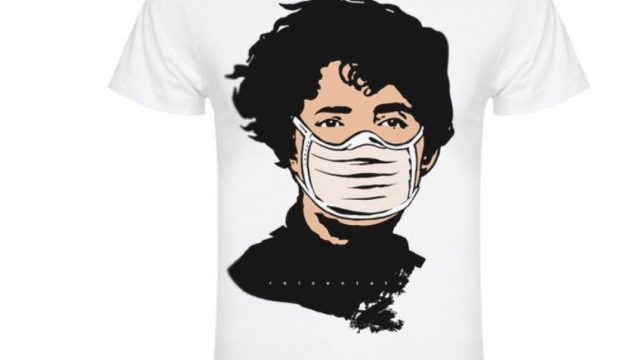 El nuevo diseño de camiseta con motivo del coronavirus.