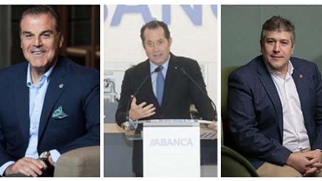 De izquierda a derecha: Fernando Vidal, Juan Carlos Escotet y Miguel Otero