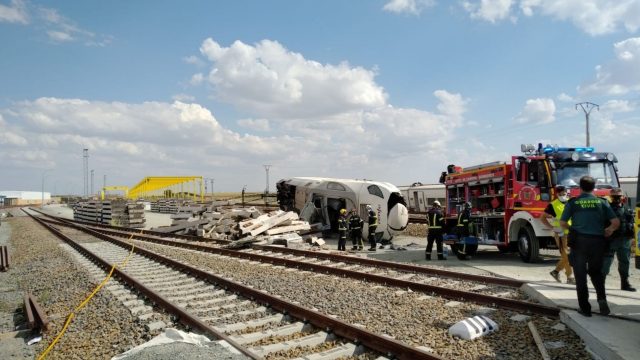 Imagen del accidente del Alvia entre Galicia y Madrid.