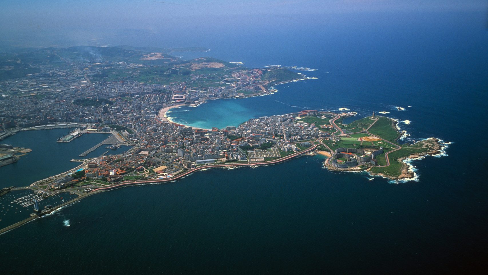 Foto aérea de la ciudad de A Coruña
