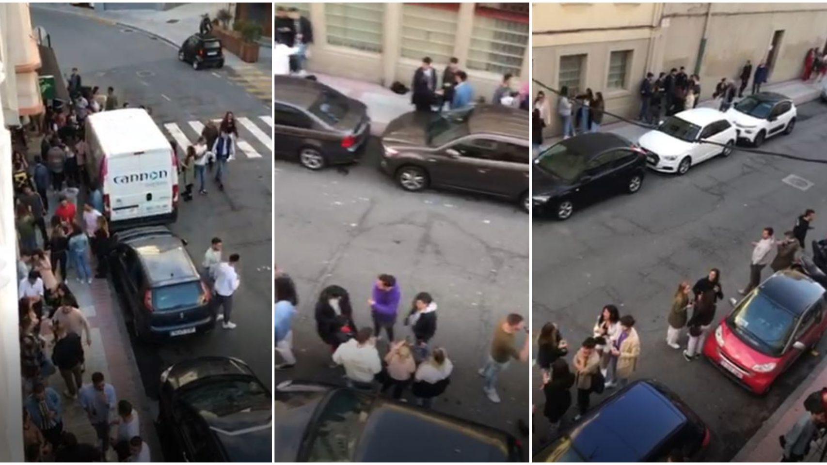 Imágenes del vídeo que muestra la afluencia en la calle San Juan.