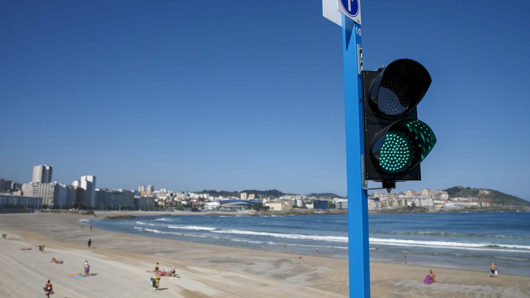 Control de accesos a las playas de A Coruña.