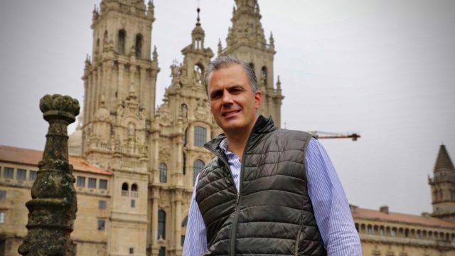 Ortega Smith estos días en Santiago.