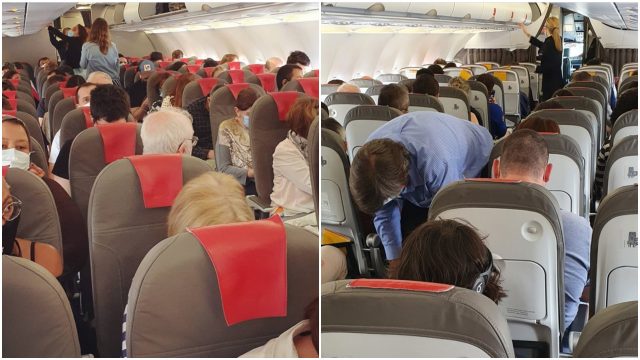 Imagen del vuelo de A Coruña a Madrid el pasado 1 de julio.