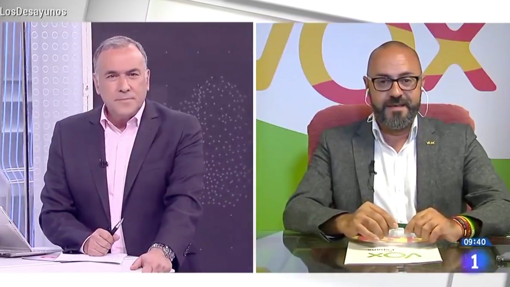 Captura de la entrevista de Ricardo Morado en TVE