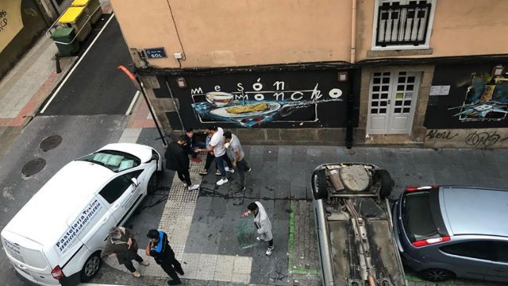 Accidente en el cruce la calles Orzán y Sol 