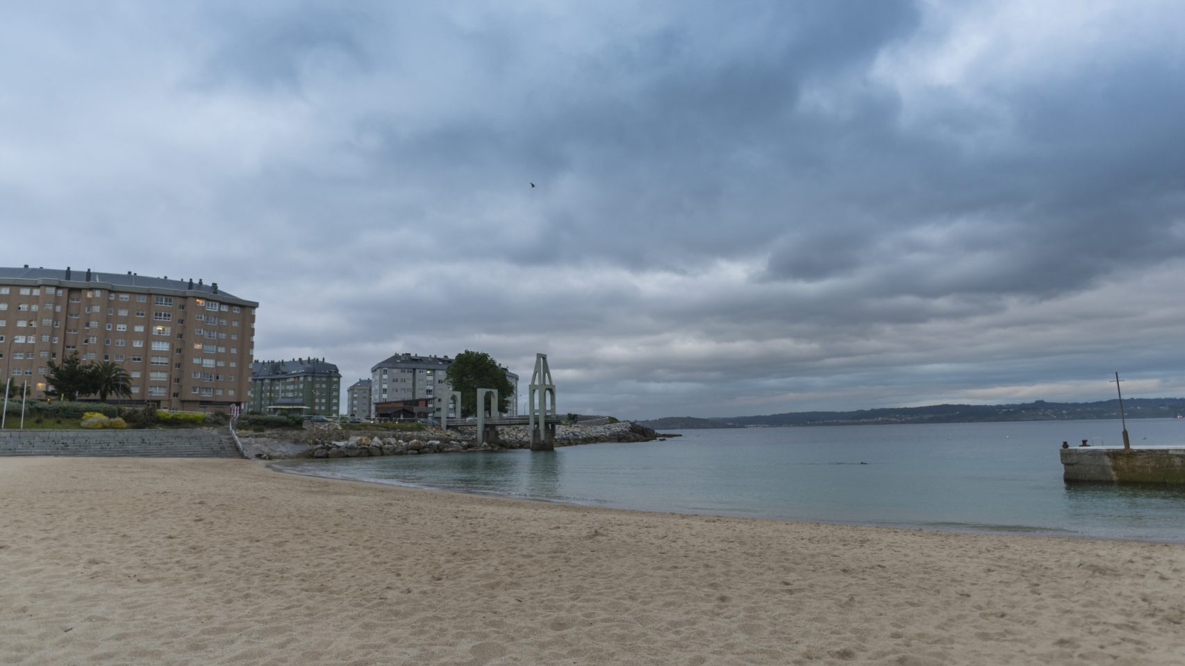 Playa de San Amaro en el barrio de Adormideras de A Coruña.