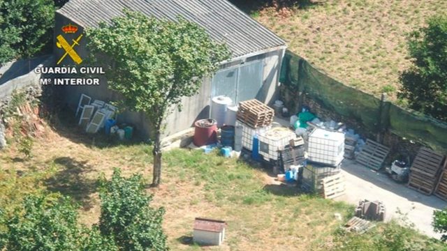 Nave donde se encontraba el laboratorio clandestino.