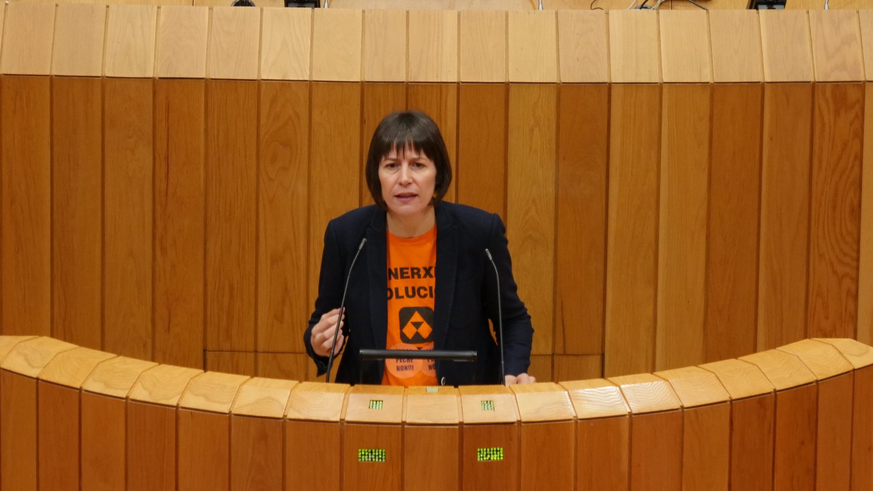 Ana Pontón en el parlamento gallego.