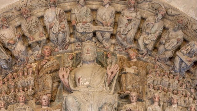 Una de las imágenes del Pórtico de la Gloria que puede verse en la aplicación.