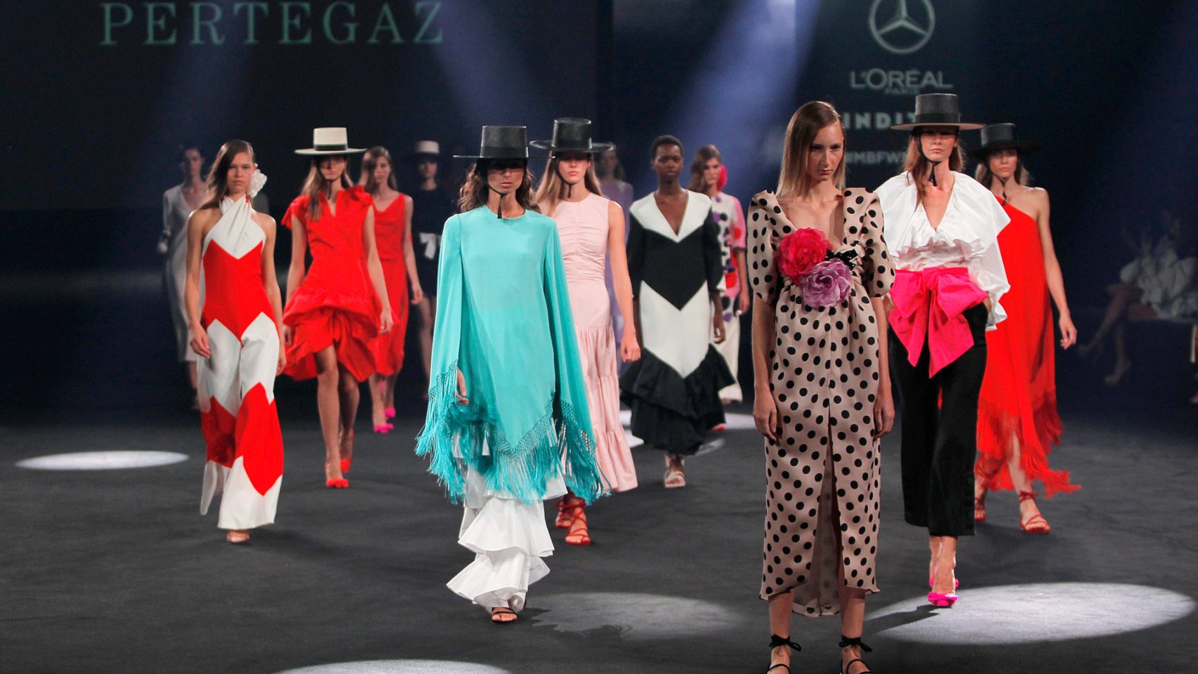 Imagen del desfile de Jorge Vázquez para Pertegaz en la Mercedes Benz Fashion Week Madrid