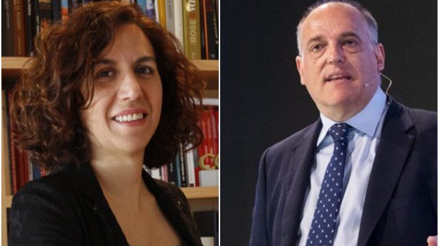 Irene Lozano y Javier Tebas