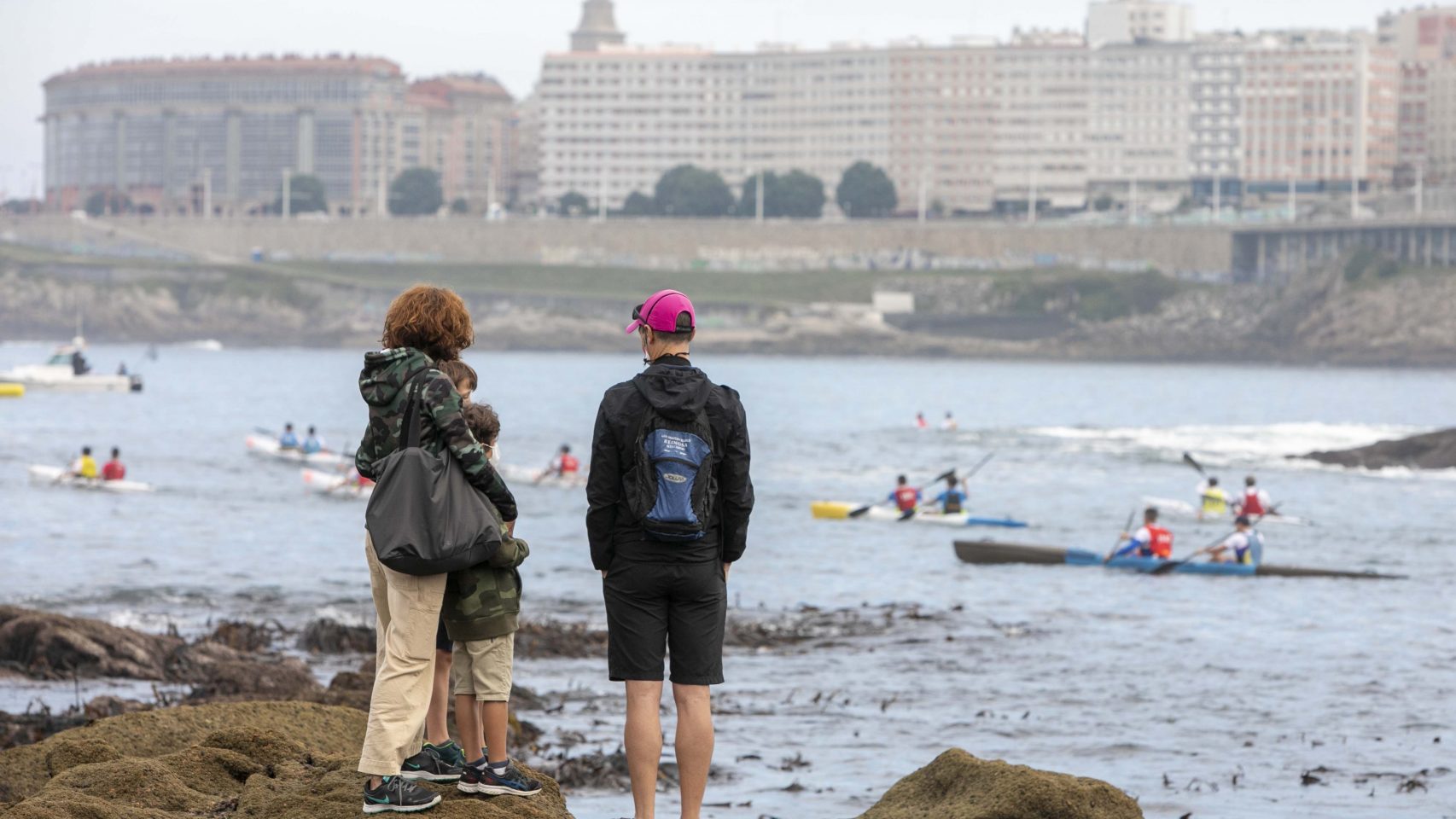 Un momento de la III Open Race Cidade da Coruña, ayer.