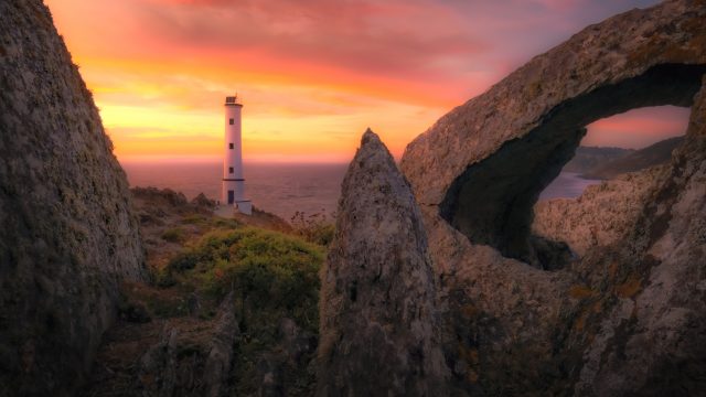 Atardecer en la costa gallega