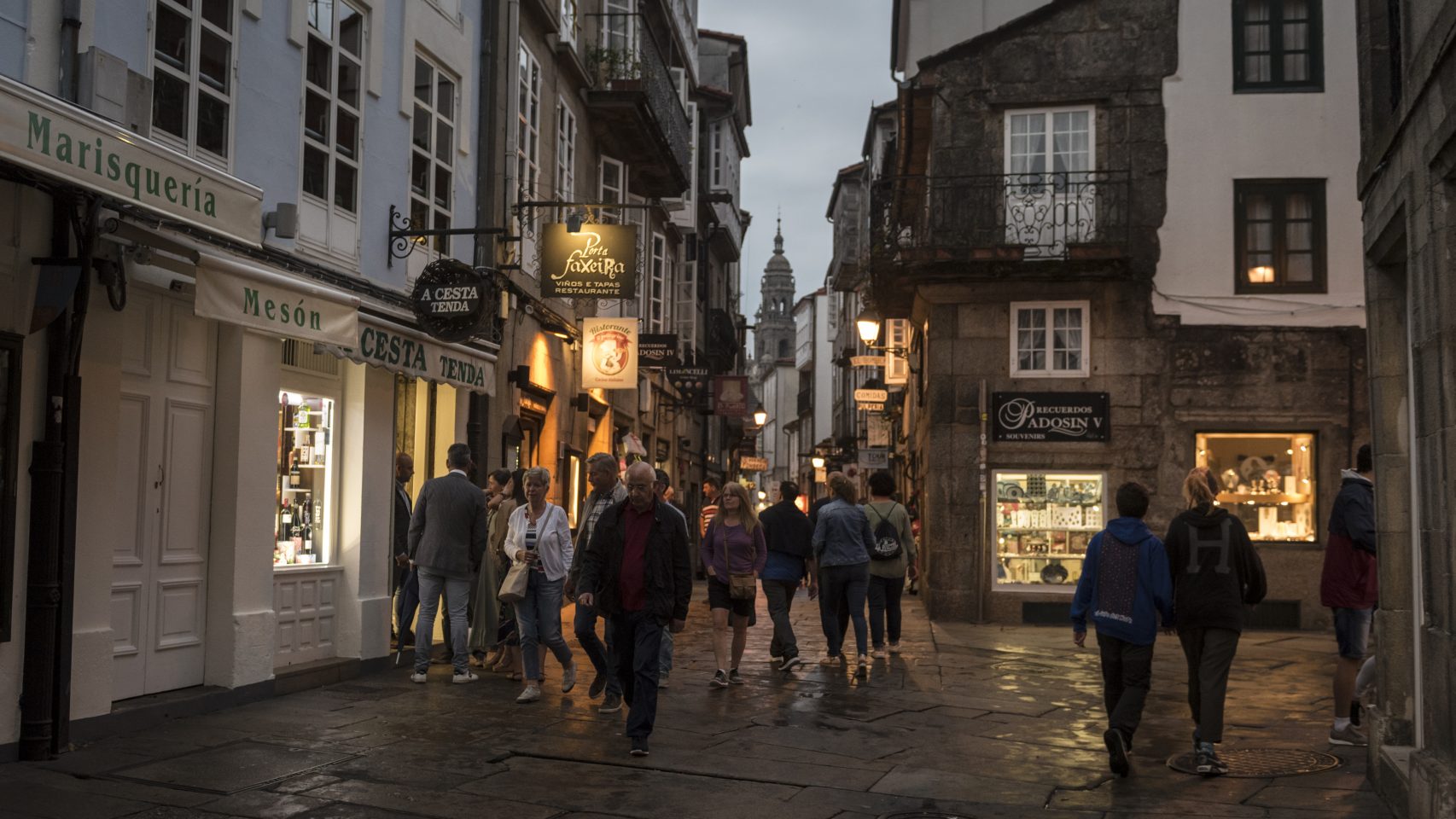 Imagen de archivo de las calles de Compostela 