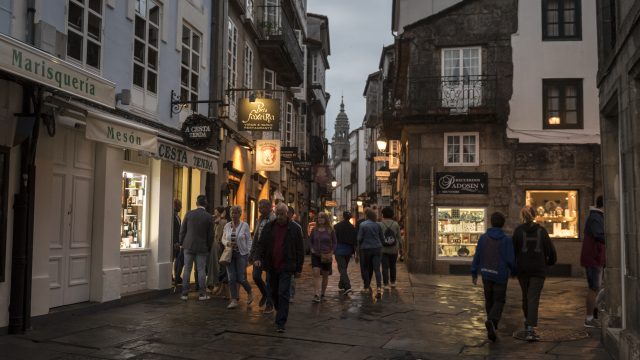 Imagen de archivo de las calles de Compostela