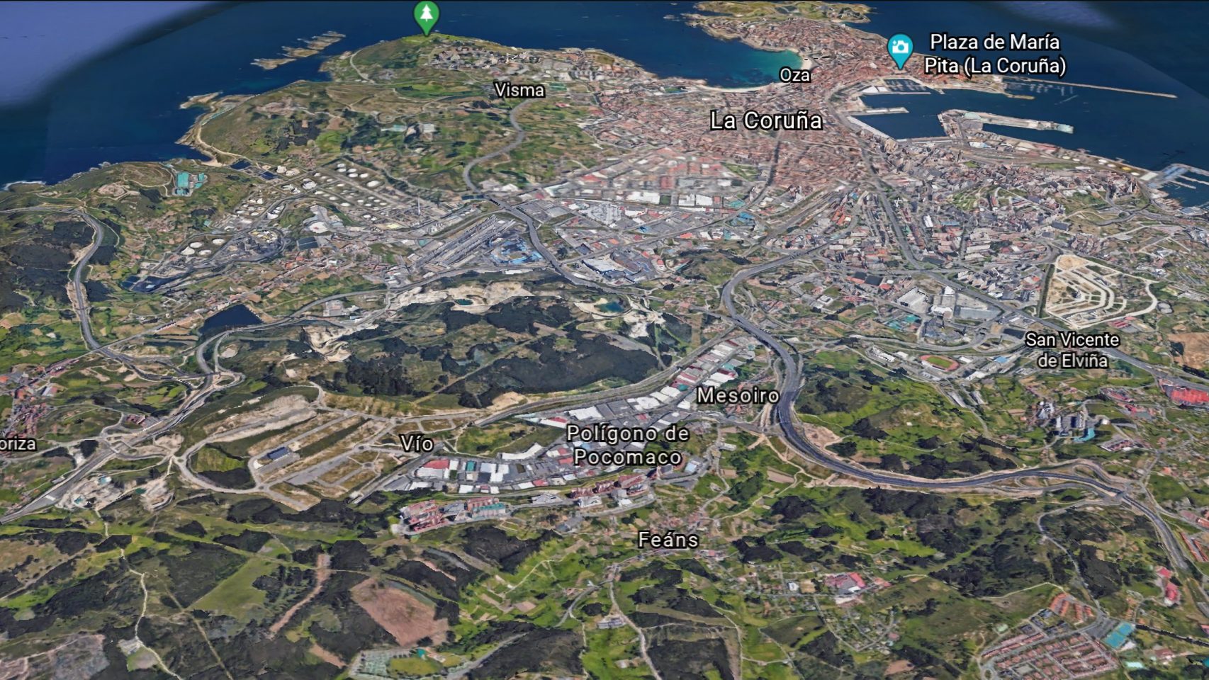 Zona por donde transcurrirá la Cuarta Ronda de A Coruña