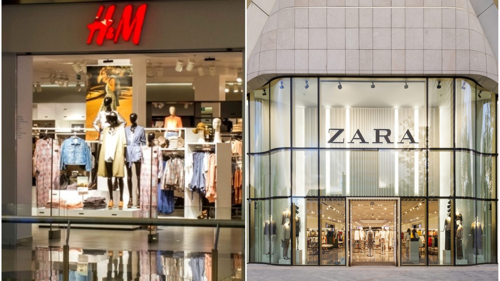 Tiendas de H&M y Zara 