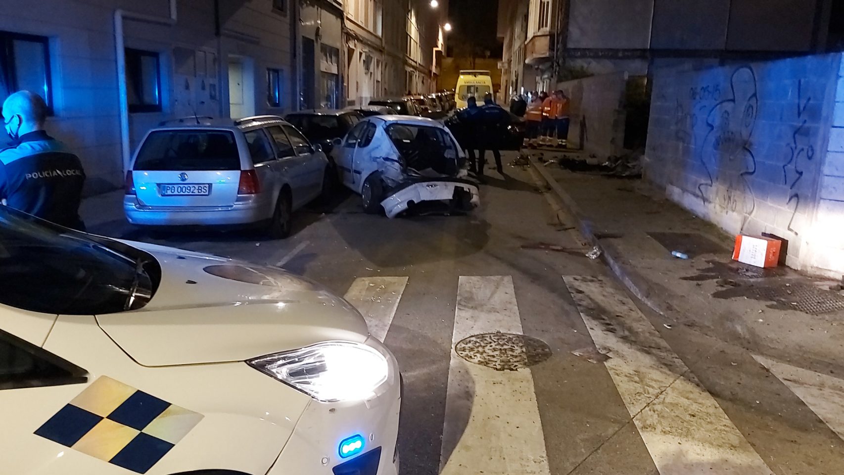 Accidente en la calle Cantábrico.