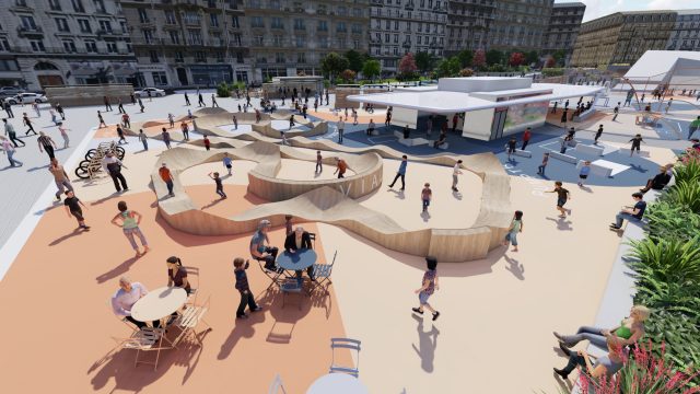 Zona de deporte y 'food court' en Vialia Vigo.