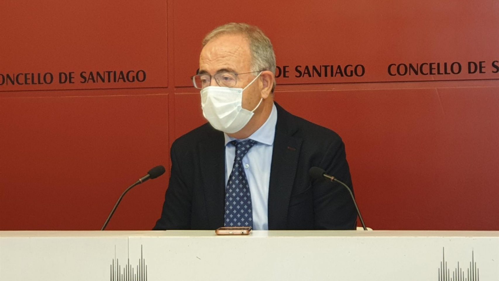 El alcalde de Santiago de Compostela, Xosé Sánchez Bugallo