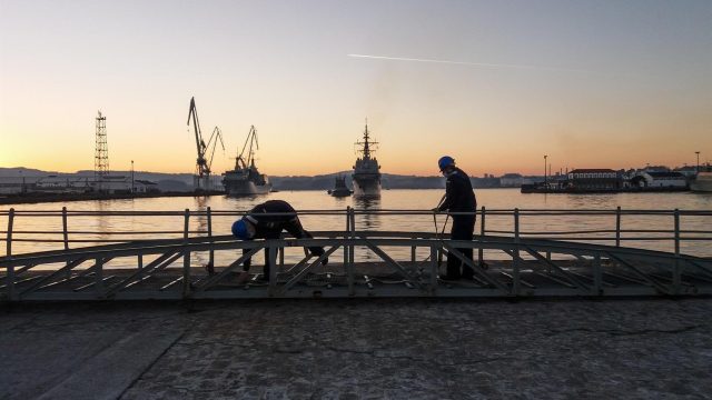 La fragata 'Álvaro de Bazán' regresa a Ferrol.