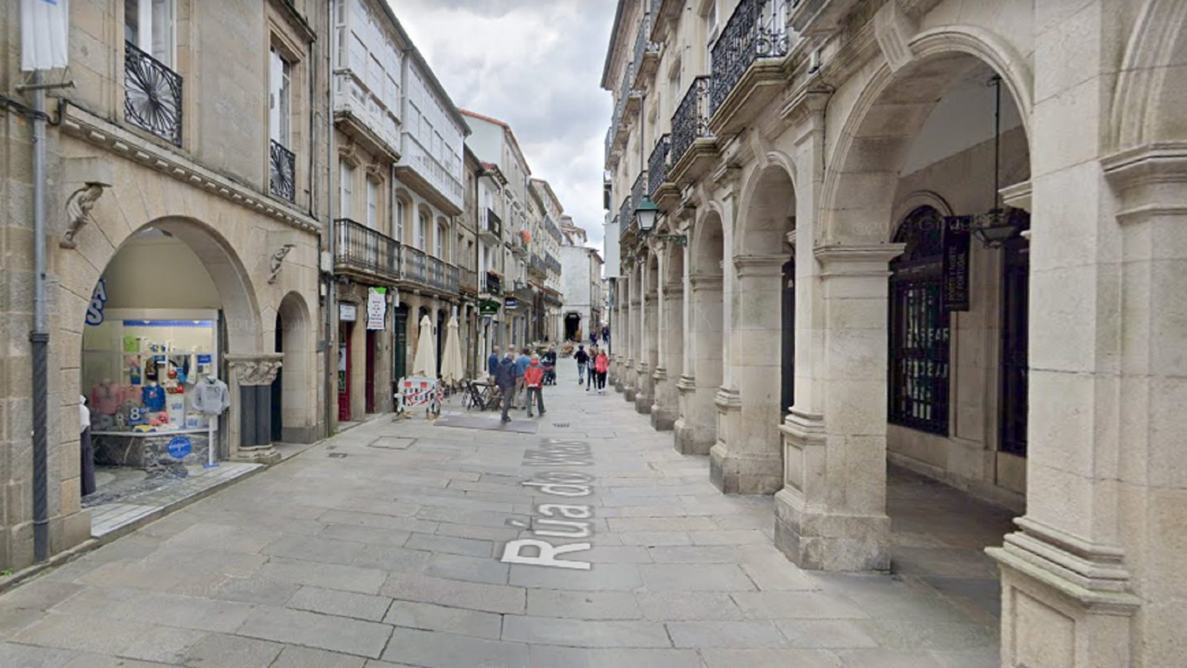 La Rúa do Vilar, en Santiago de Compostela.